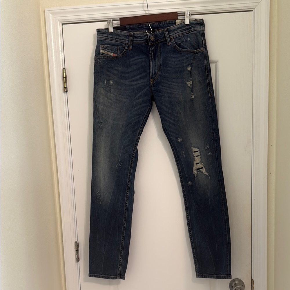 Diesel Blue Slim Distressed Jeans 3